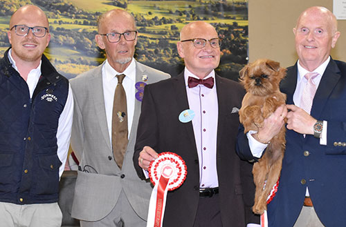 Mr D Guy Donzeata Royal Viscount with BPIS judge Mr B M Croft, Mr D Coode & Mr K Cadmore (Dorwest Herbs)