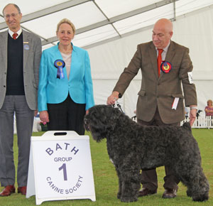 Mrs F Lambert & Mrs J Hughes & Mrs P Murray Ch NL Ch I'm Special Inessence Movado At Kanix (Imp) with group judge Mrs M J Purnell-Carpenter