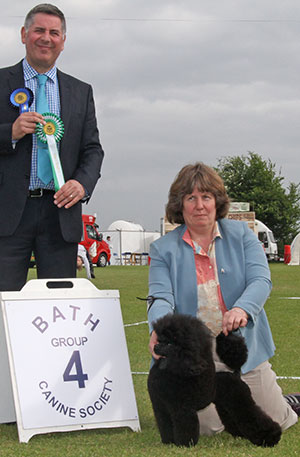 Mrs B Godfrey & Miss S Godfrey Aedan Talk Of The Town NAF with group judge Mr J Horswell 