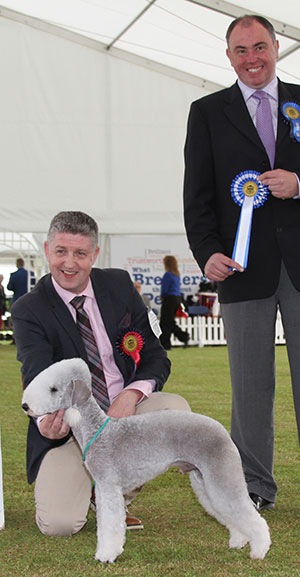 Mr P Kiernan Ch Sharnor High I'm Viktor at Kierlander with group judge Mr R Allen