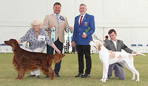 Best & Reserve Veteran on the day with veteran group judge Mr P Harding & Mr L Cox (Chief Steward)