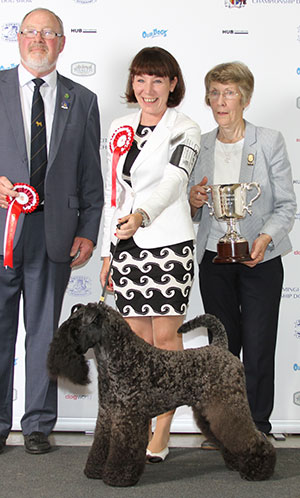 Miss F Cassin Balboa Saladin with group judge Mr R Crooks & Mrs K M Irving (Committee)