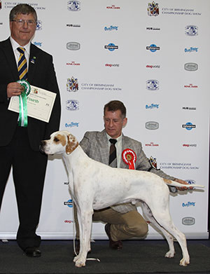 Mrs D O'Neill & Miss J O'Neill Chesterhope Thrill Of T Chase (Imp) with group judge Mr D Howarth