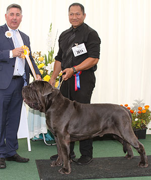 Ms K Slater & Mr M Mafi Easy To Love Ariki with group judge Mr J Horswell