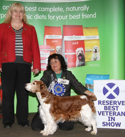 Mr A & Mrs T C Ritchie Sh Ch Hillrobin Galaxy at Slapestones JW with Mrs A Stokes (Committee)