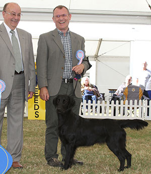 Ms K Anderson Feldkirk Dior Of Kazval TAF with puppy group judge Mr K Nathan
