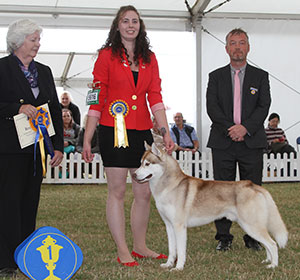 Miss J Allen Siberiadrift Keep The Love For Zimavolk JW with group judge Mrs Z Thorn-Andrews & Mr P Allen (Committee) 