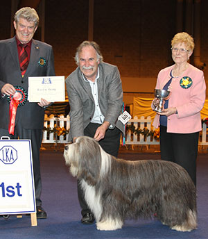 Mrs A & Mr N May Ch Sengalas Court Jester with group judge Mr J J Walsh & Mrs R Knight (Committee)