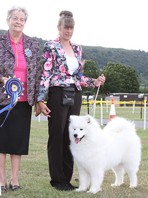 Mr C Webb & Miss R Bates Rosskaja Ice Dancer with group judge Mrs C E Cartledge
