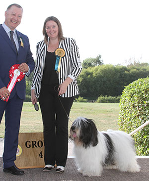 Miss L Mottram Ch Mybeards Hero with group judge Mr K Young