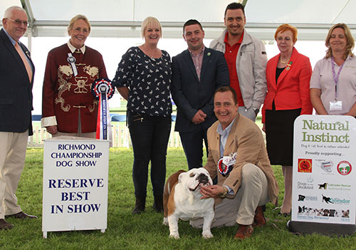 Mr & Mrs P & H Seal Ch Sealaville He's Tyler with BIS judge Mrs M Purnell-Carpenter, Dr R James (Secretary) & Mrs A Bradley (Vice Chairman) 